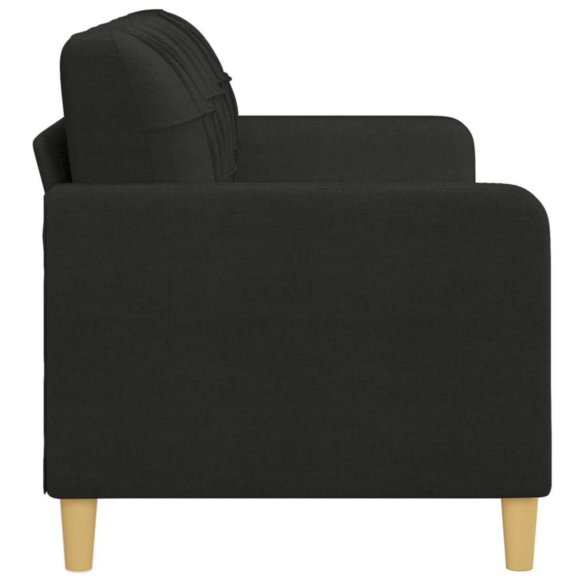 vidaXL Sofa 3-osobowa, czarna, 180 cm, tapicerowana tkaniną