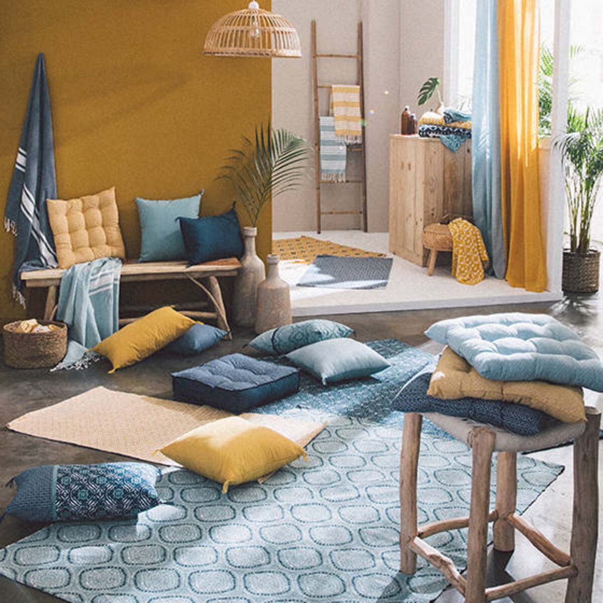 Poduszka dekoracyjna z frędzlami BORNEO, 40 x 40 cm