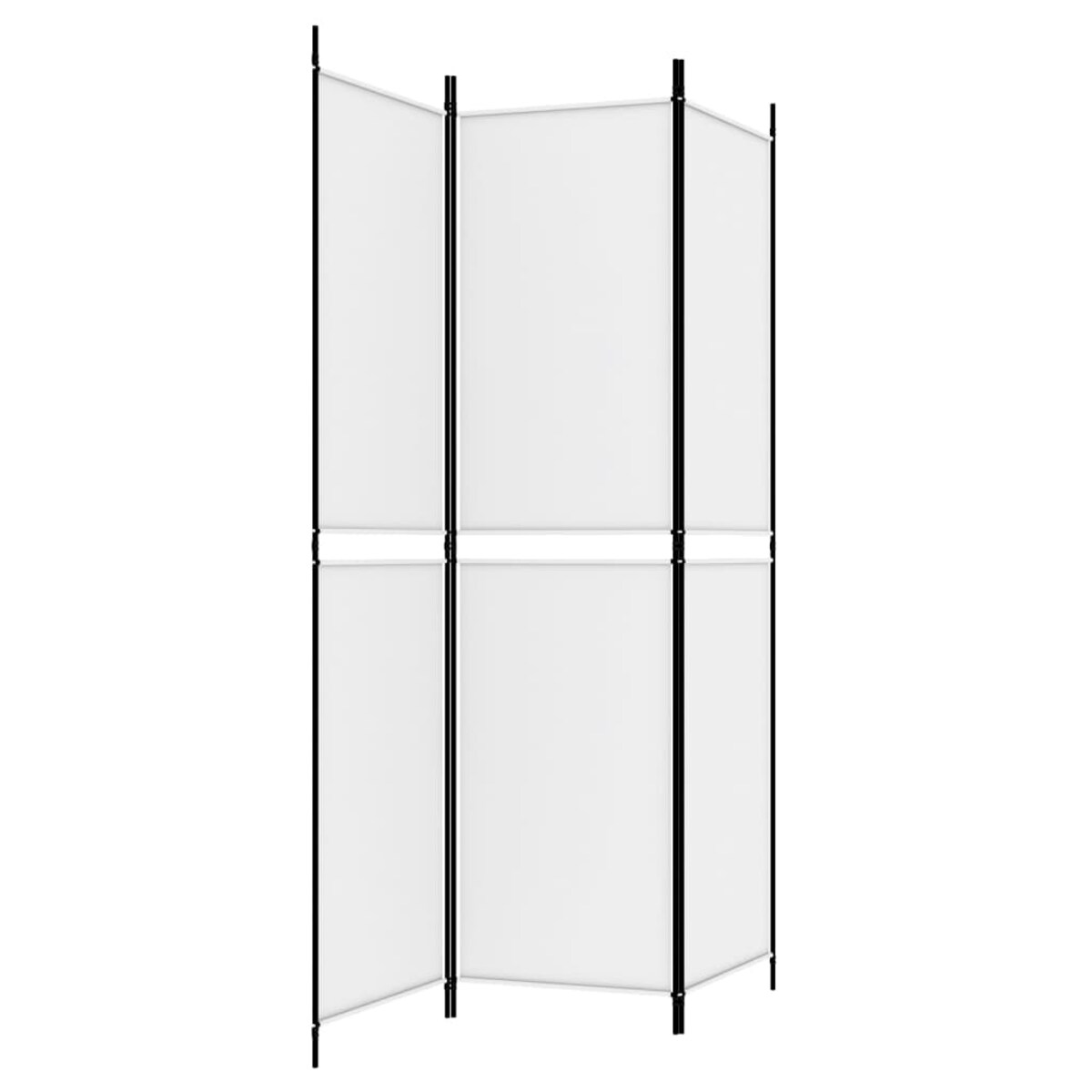 vidaXL Parawan 3-panelowy, biały,150x200 cm, tkanina