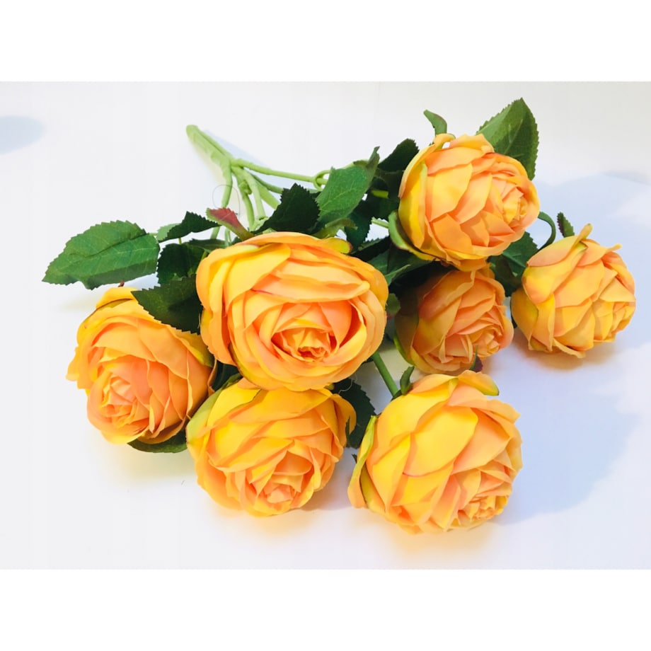 BUKIET DUŻY RÓŻA sztuczna LIŚCIE do flakonu święta grób cmentarz stroik