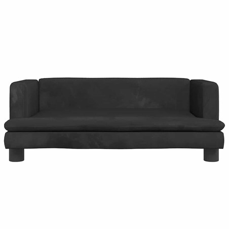 vidaXL Sofa dla dzieci, czarna, 80x45x30 cm, aksamit