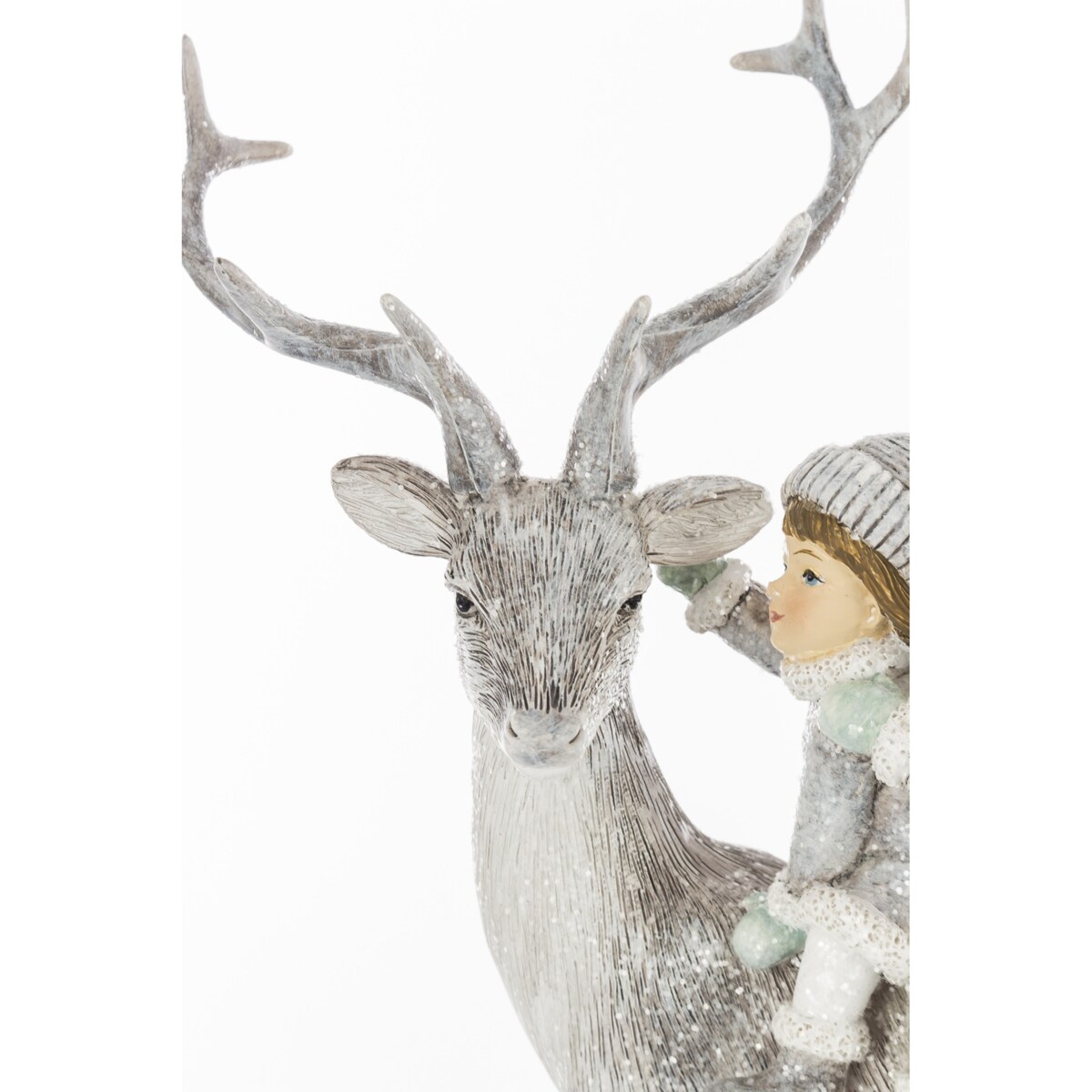 Figurka - jeleń z dziećmi na grzbiecie 19x17x6 cm