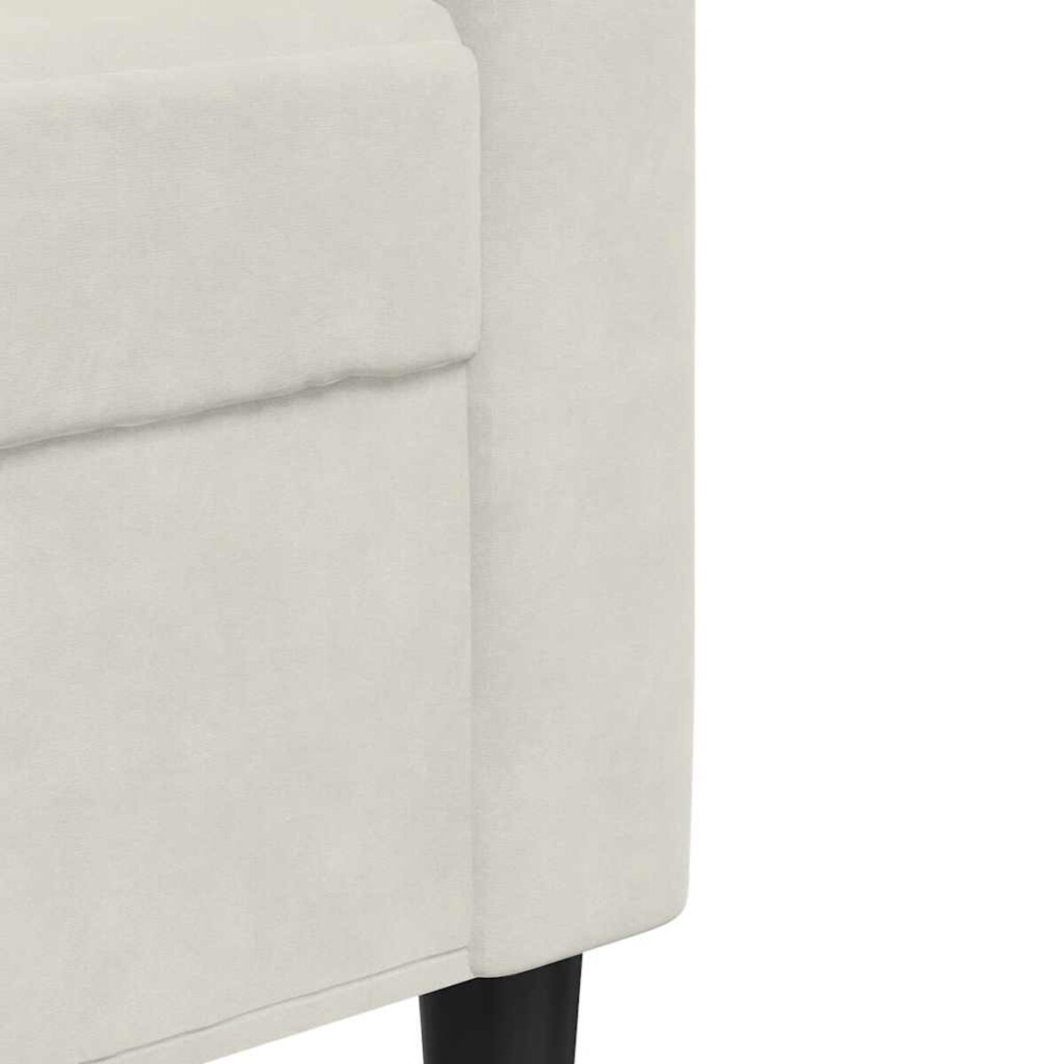 vidaXL Sofa 2-osobowa, kremowy, 120 cm, tapicerowana aksamitem