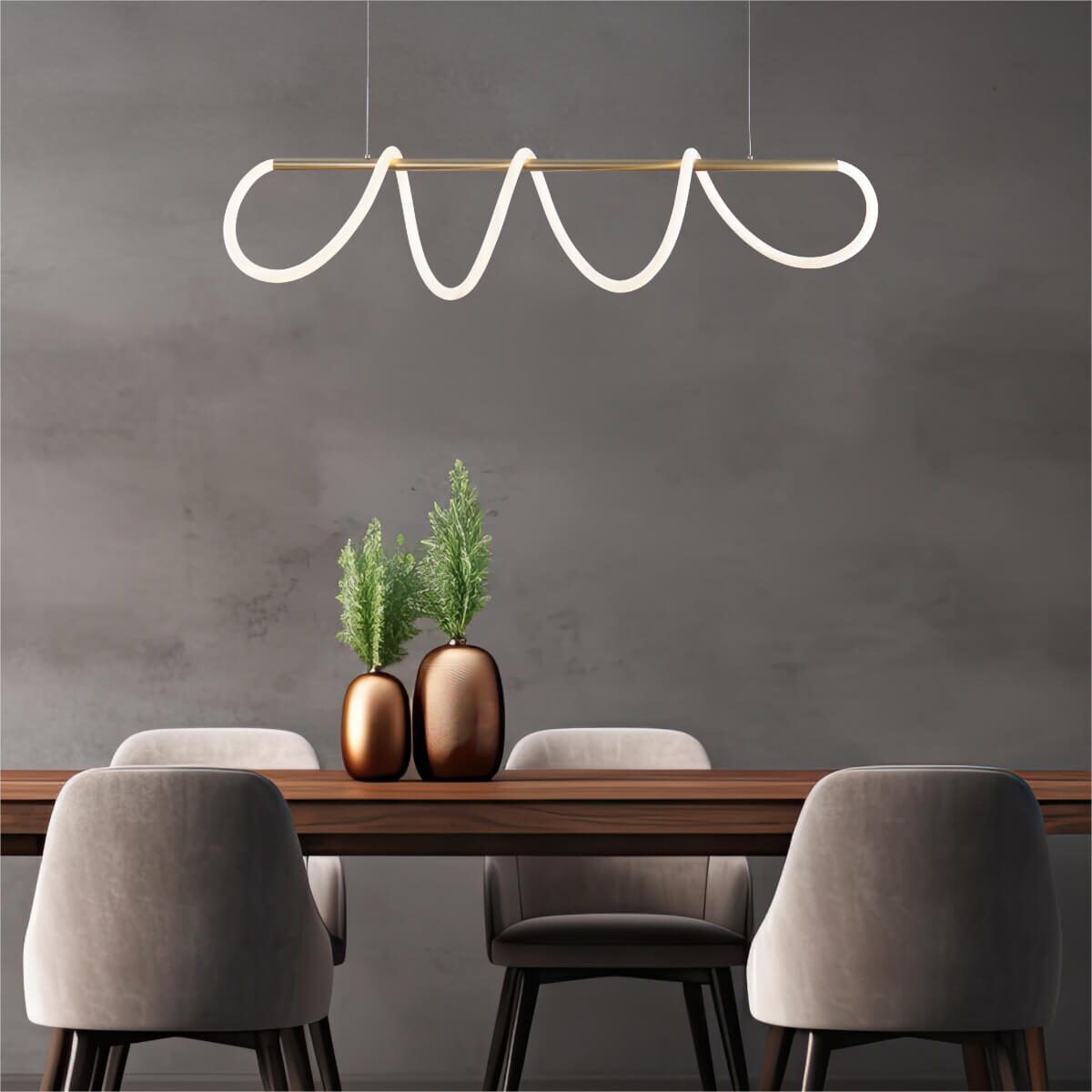 Salonowa lampa wisząca Balbo 20006PM-GD Zumaline LED 45W 3000-6000K złota