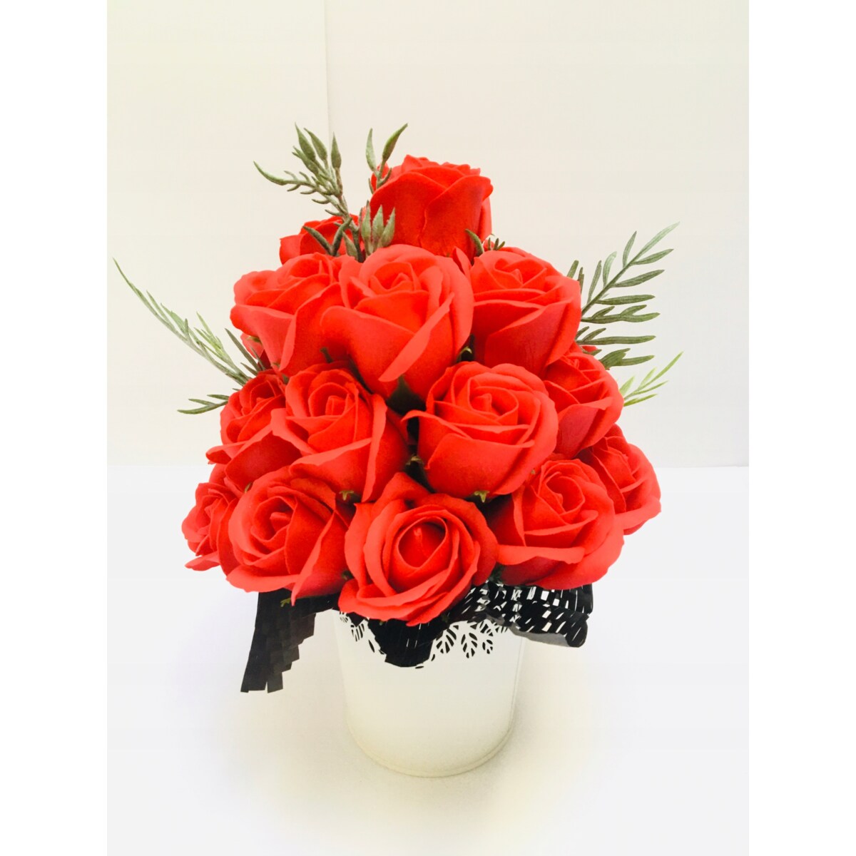 BUKIET KWIATY Z MYDŁA pachną róża czerwona na prezent upominek dla bliskich