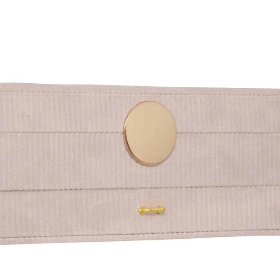 Szkatułka na biżuterię Enya, sztruksowa, 27,5x19x10 cm