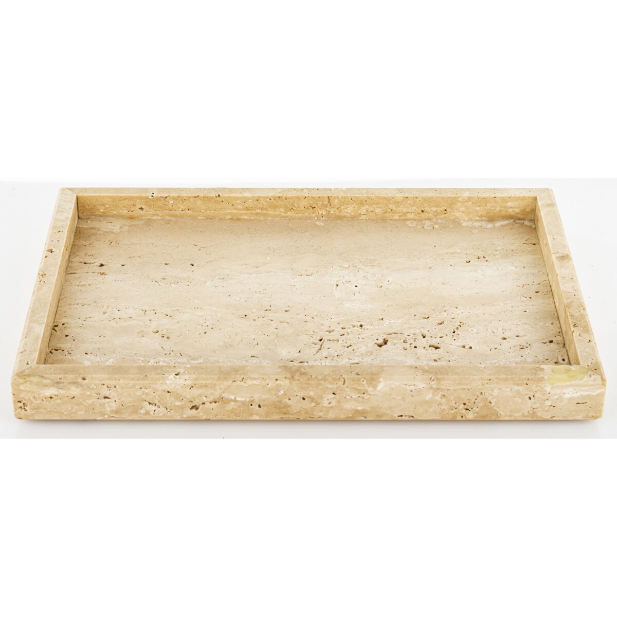 Taca dekoracyjna z trawertynu 30x20x3 cm VANTIERA