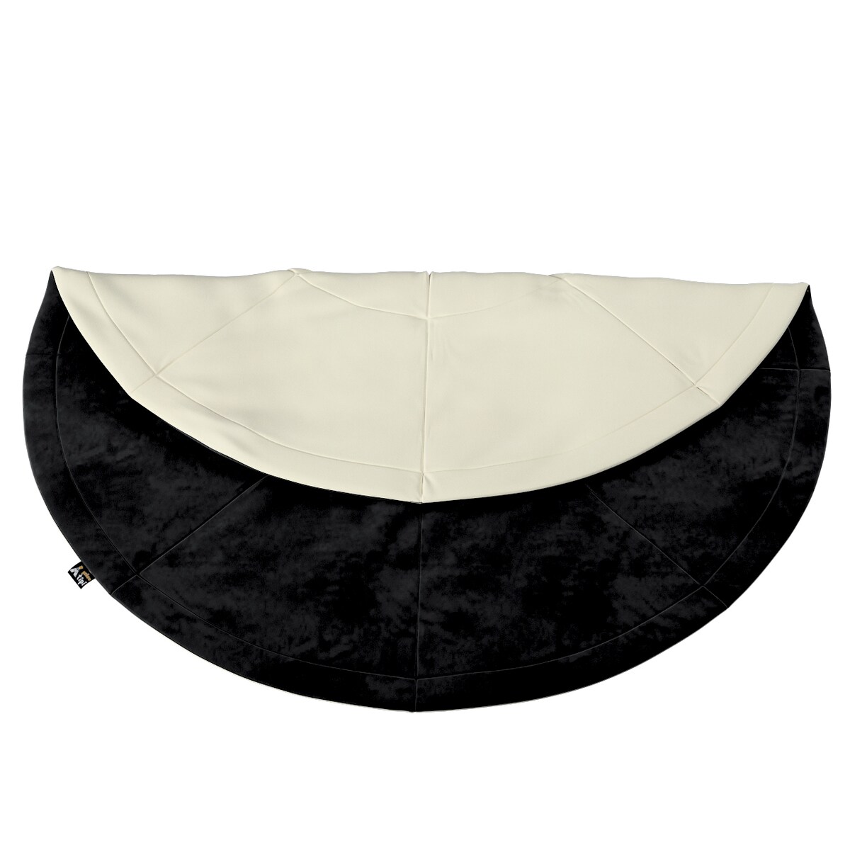 Mata okrągła, głęboka czerń, 130cm, Posh Velvet