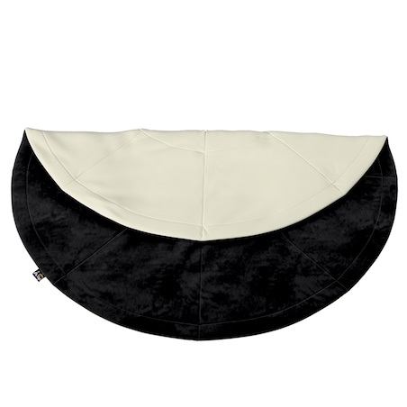 Mata okrągła, głęboka czerń, 130cm, Posh Velvet