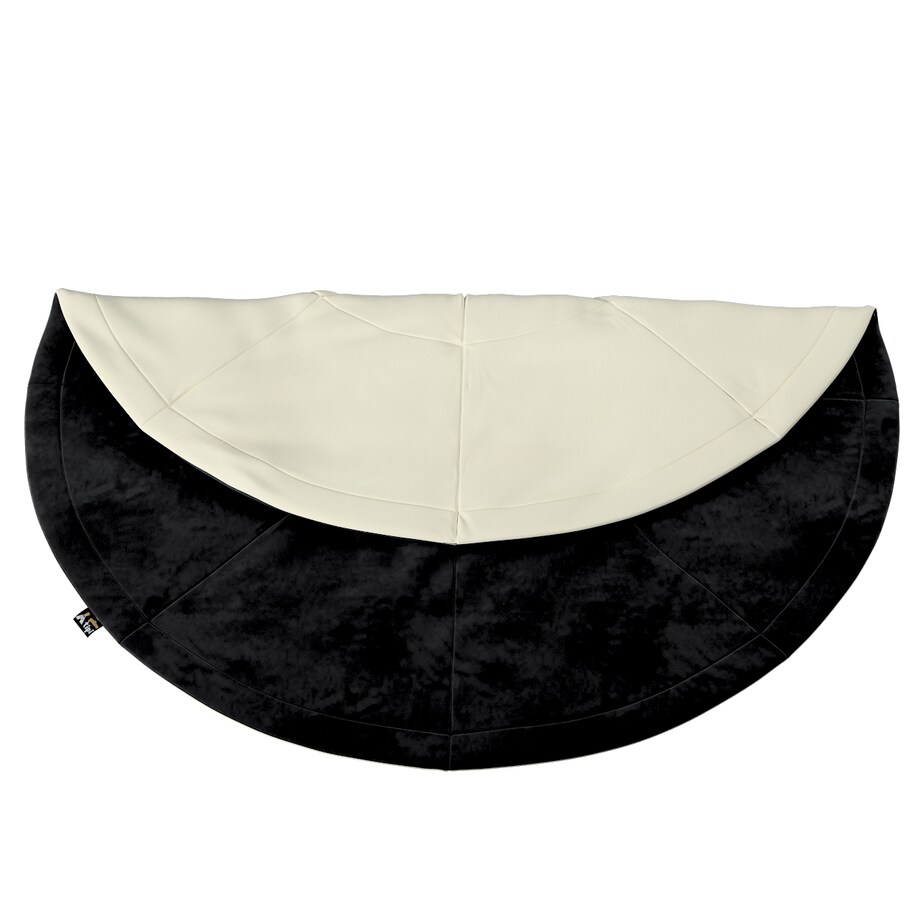 Mata okrągła, głęboka czerń, 130cm, Posh Velvet