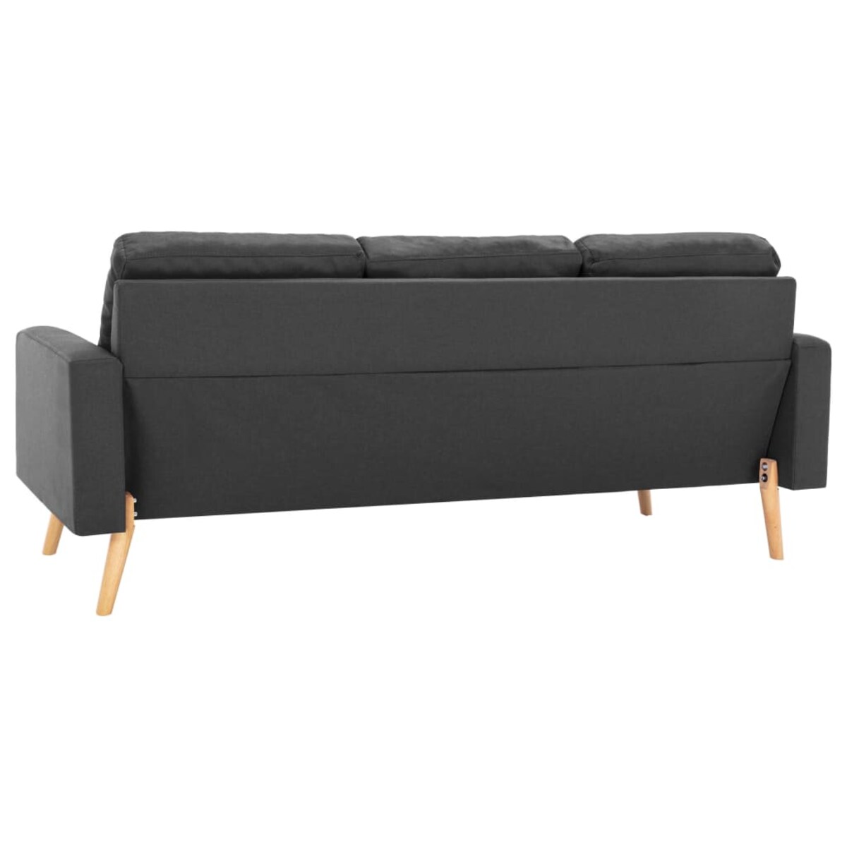 vidaXL 3-osobowa sofa, ciemnoszara, tapicerowana tkaniną