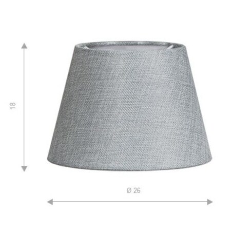Materiałowy abażur do lampy Shade Zf AZ2601 Azzardo okrąg 26cm szary
