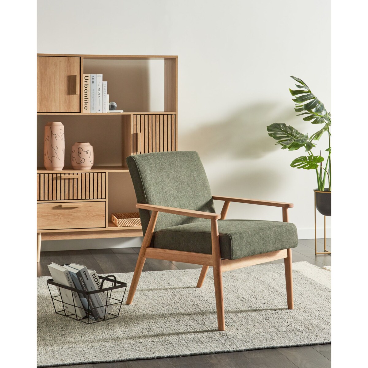 Fotel ESRUM Tkanina Zielony