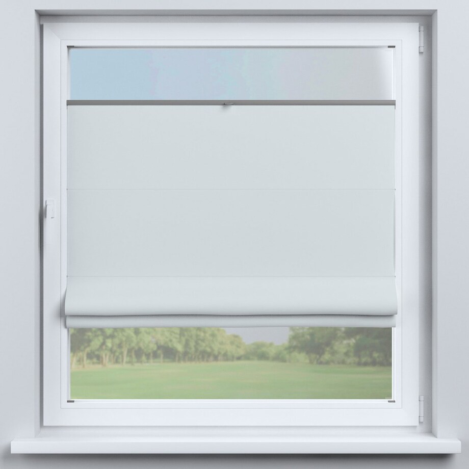 Roleta plisowana rzymska Sycylia, biało-szary, Blackout 300cm