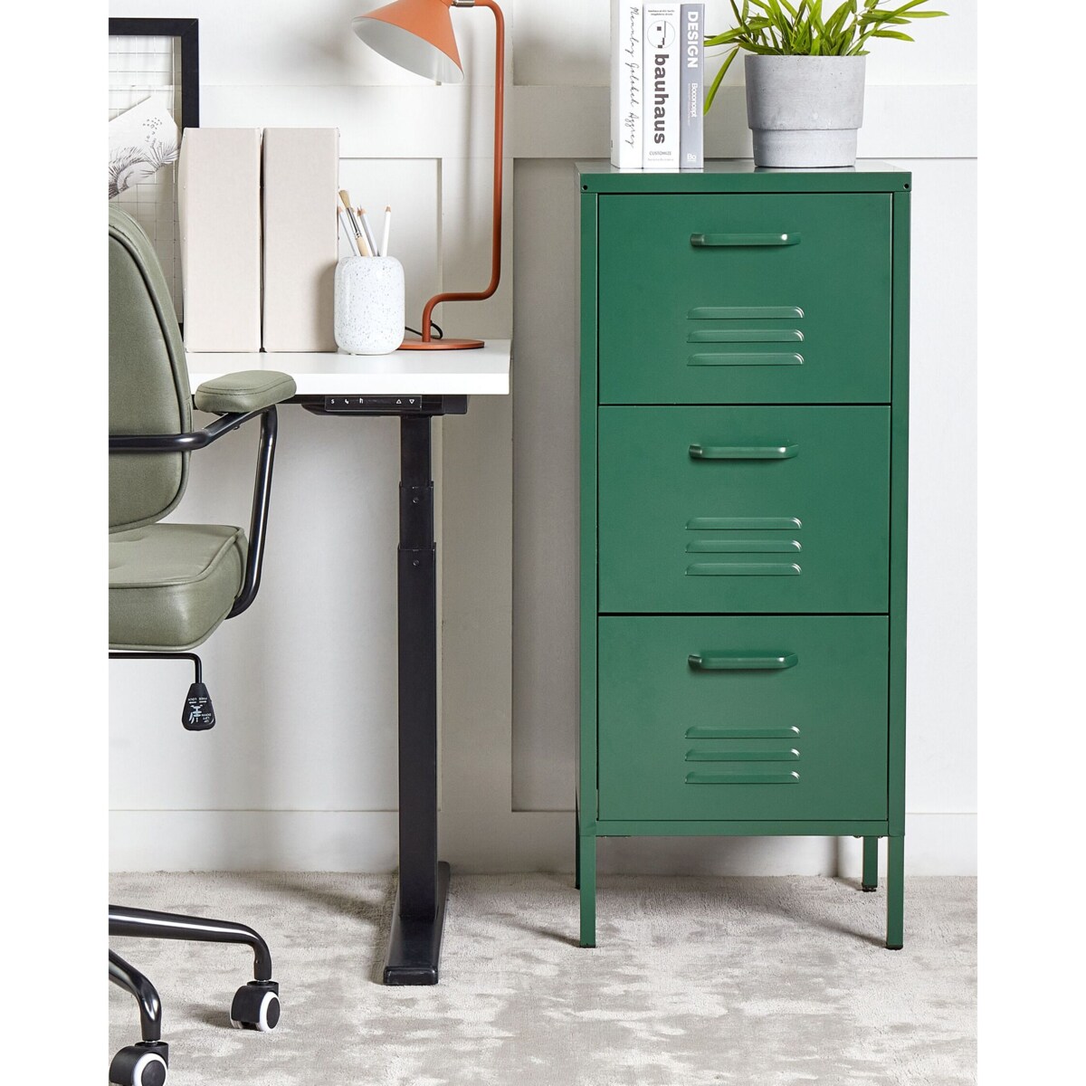 Szafka biurowa metalowa zielona WOSTOK