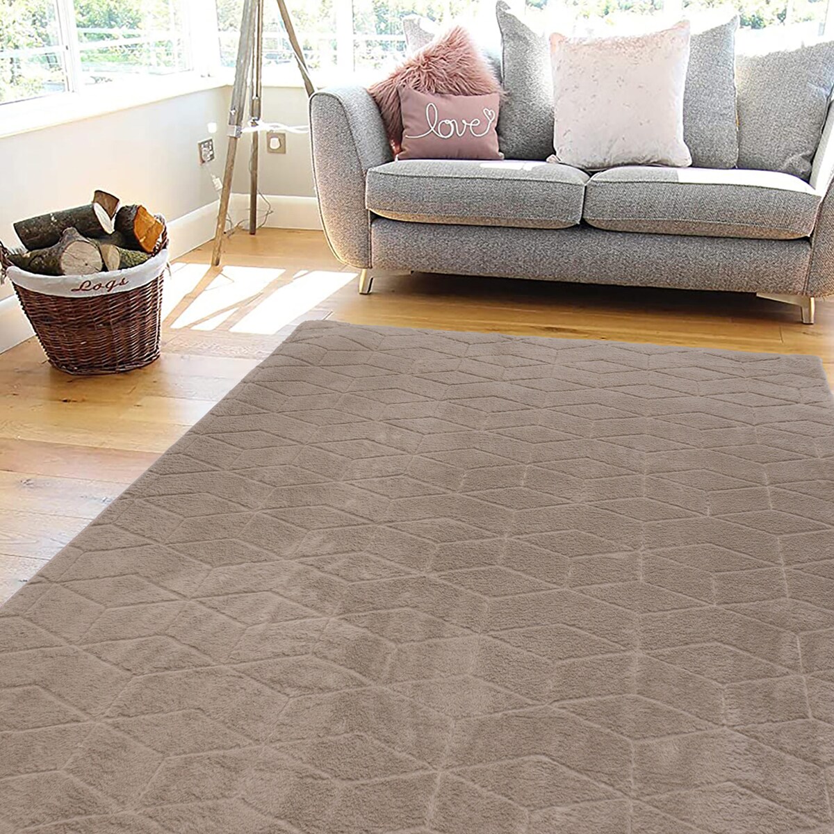 Dywan miękki Rabbit Prestige 120x160 cm e-floor OEKO-TEX beżowy