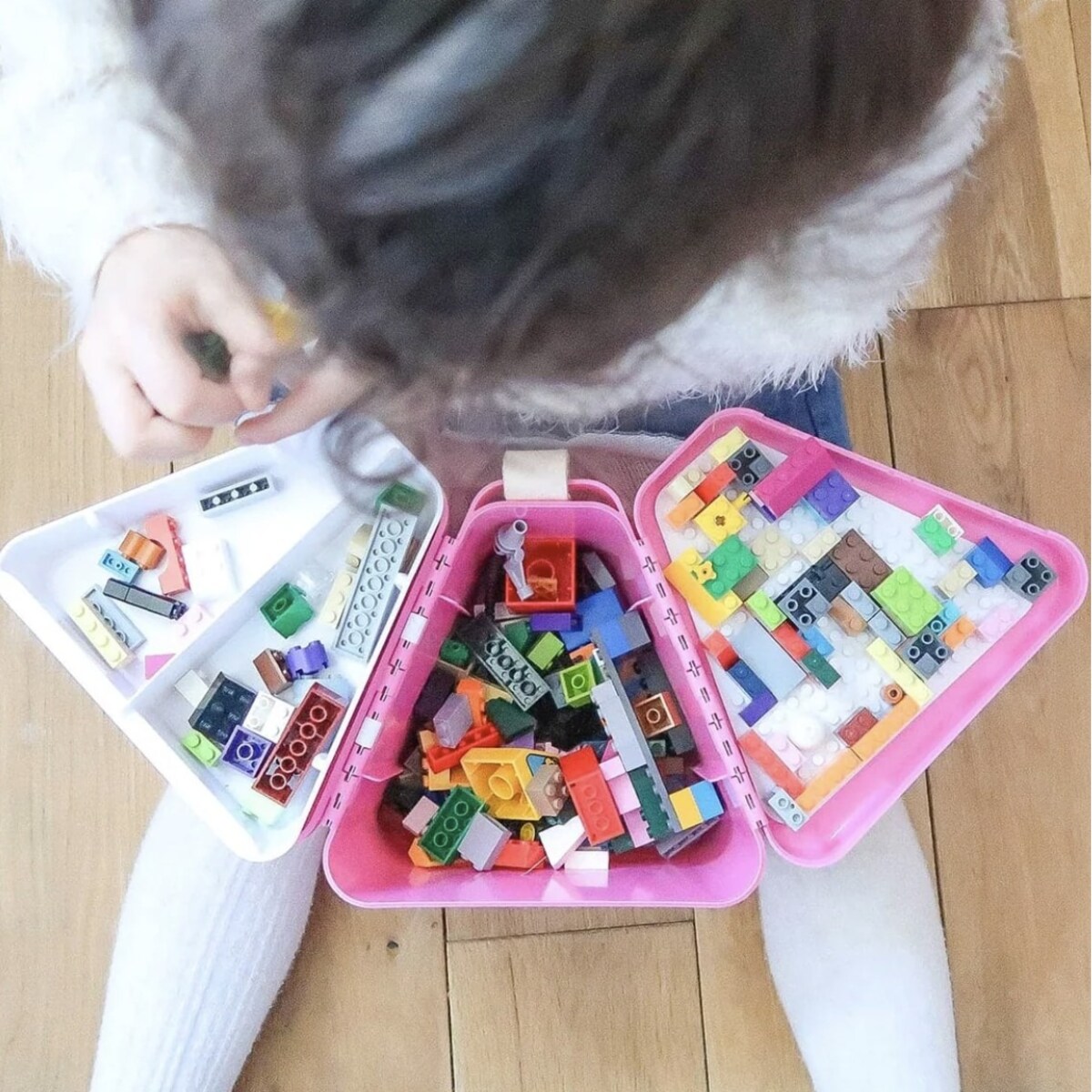 Przenośne pudełko, pojemnik na zabawki TeeBee - turkusowe