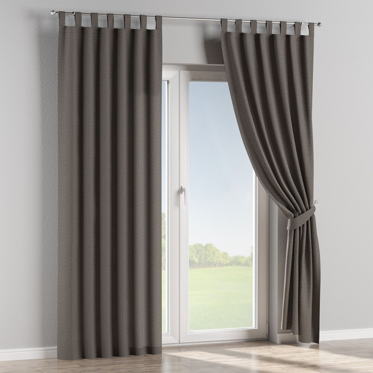 Zasłona na szelkach 1 szt. 130x260 grafit