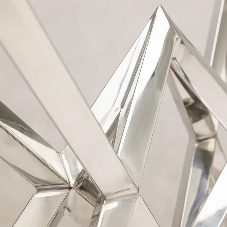 Szklany stolik kawowy Grand GR-C1590S Cosmolight srebrny przezroczysty