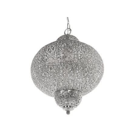 Lampa wisząca metalowa srebrna TYNE