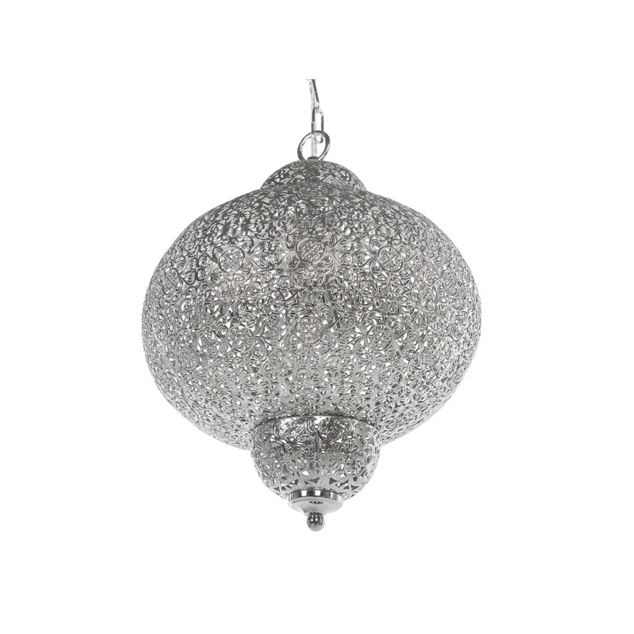 Lampa wisząca metalowa srebrna TYNE