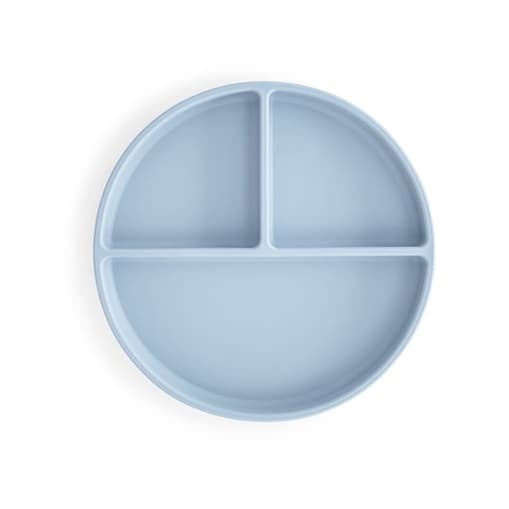 Mushie Silikonowy Talerzyk Dzielony dla Dziecka Powder Blue