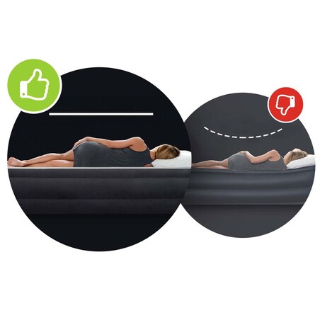 Materac welurowy z pompką 191x99x30 cm INTEX