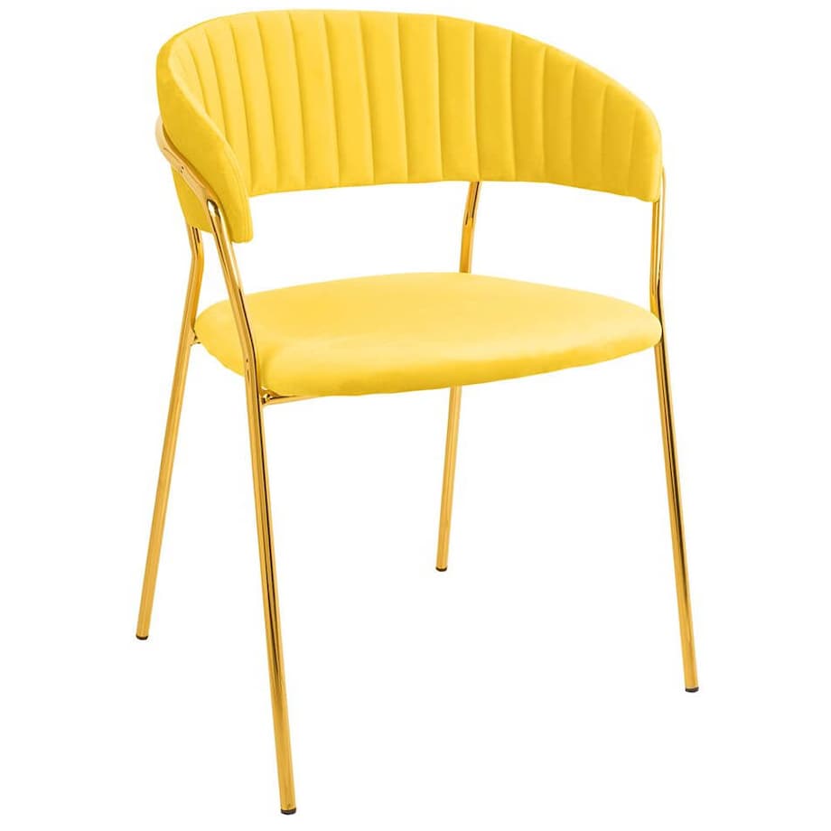 Welurowe krzesło Margo KH121100121.42 King Home tapicerowane żółte