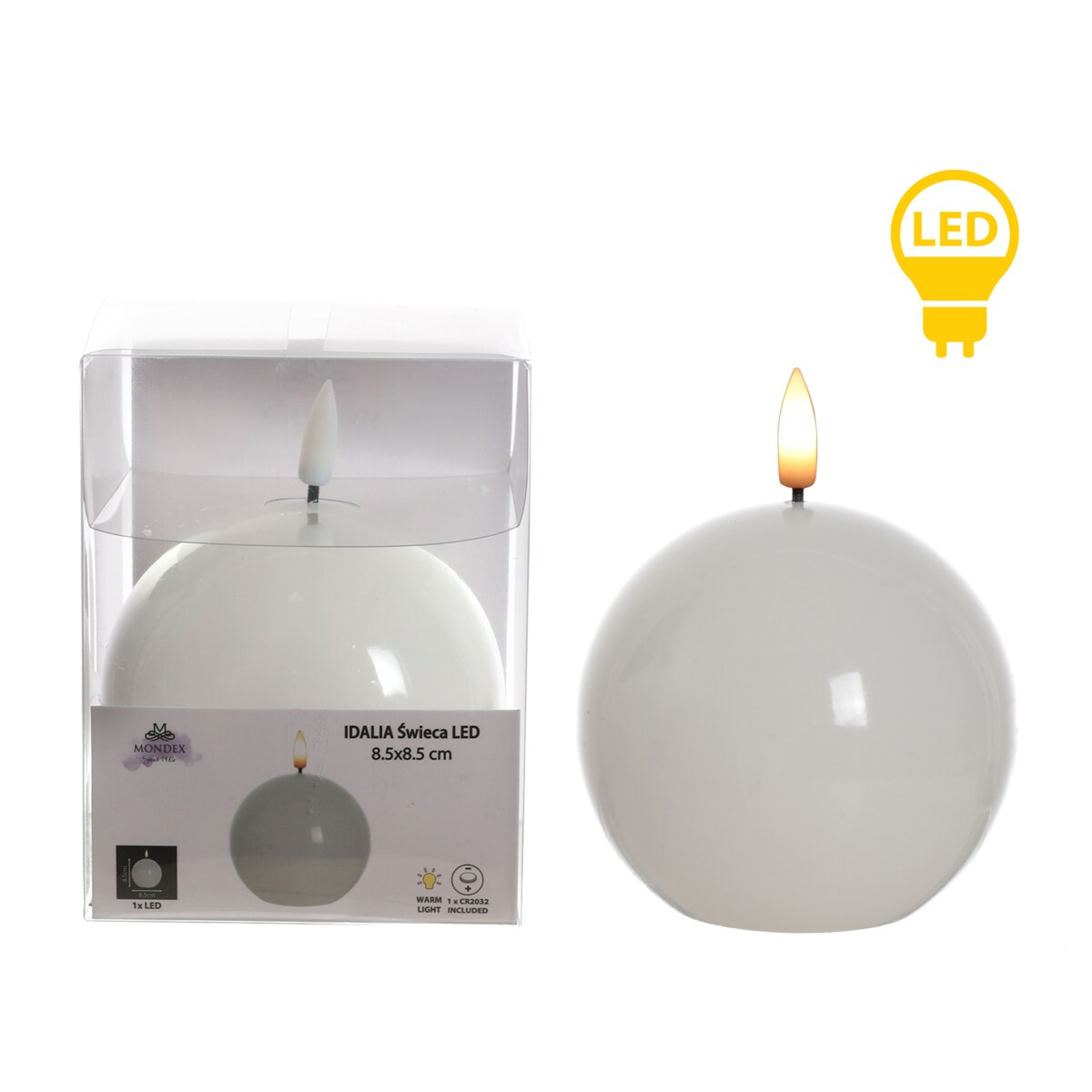 IDALIA Świeca LED 9xh11cm