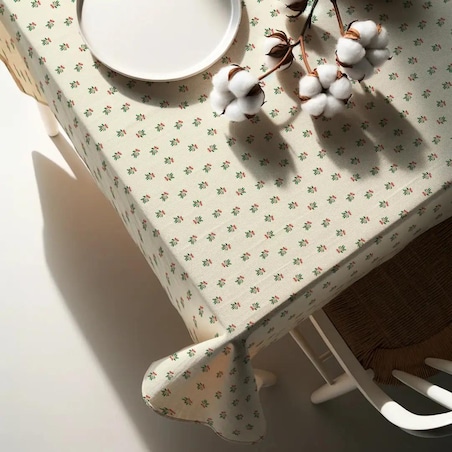 Obrus świąteczny - Jemioła i kokardka 140x240 cm