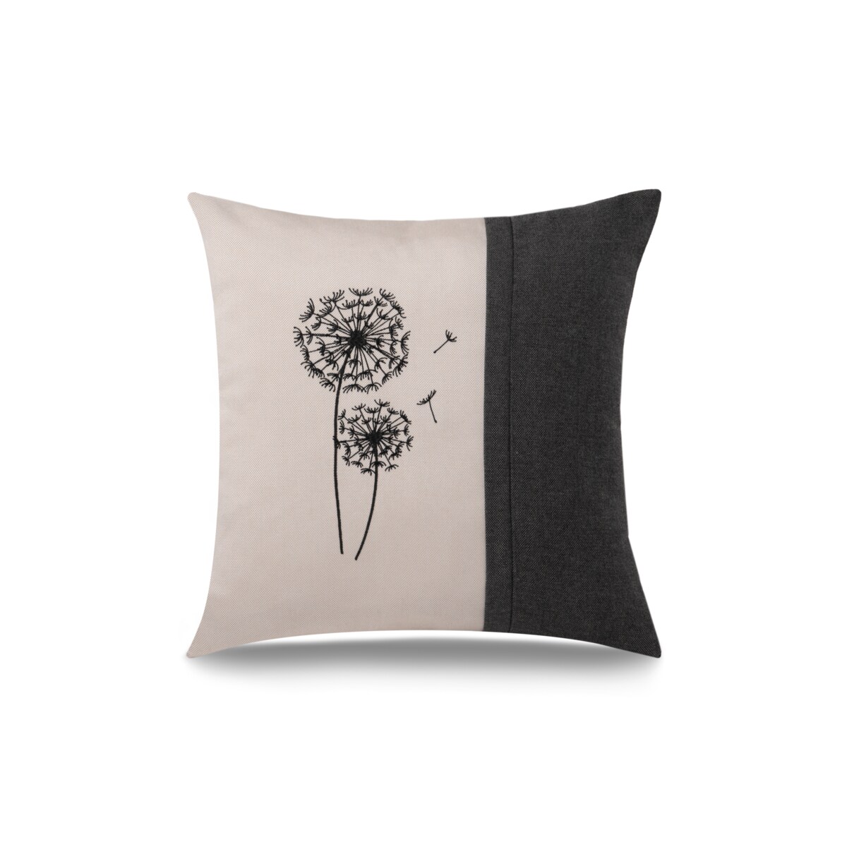 Poduszka dekoracyjna Dmuchawiec Antracyt 45 x 45 cm