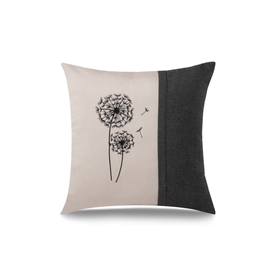 Poduszka dekoracyjna Dmuchawiec Antracyt 45 x 45 cm