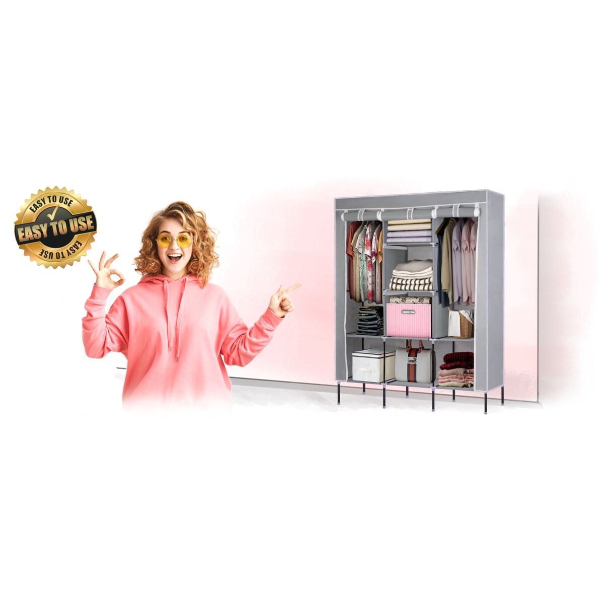 Szafa tekstylna garderoba materiałowa Massido 680101