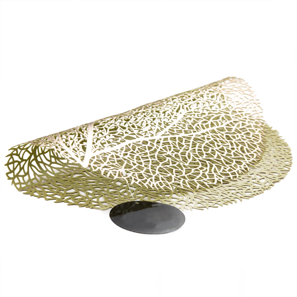 Podkładka Ażurowa Na Stół Mata Stołowa Pod Talerz Ozdoba 38 Cm Drzewo Pvc Złota