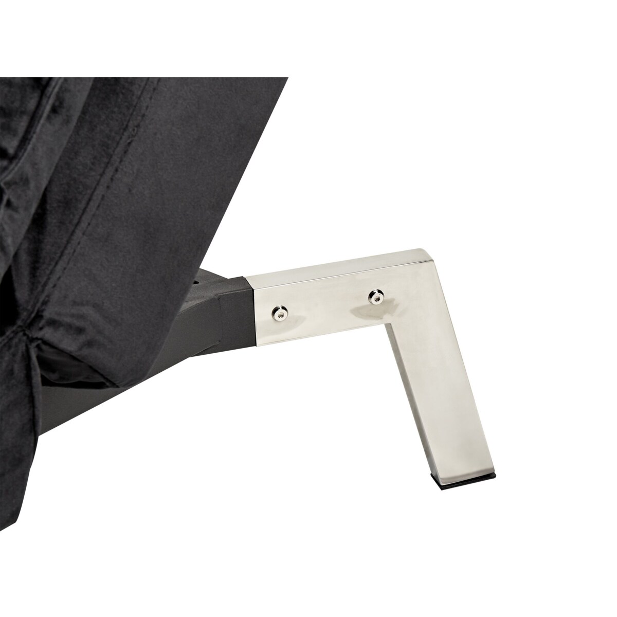 Szezlong LOIRET Welur Czarny