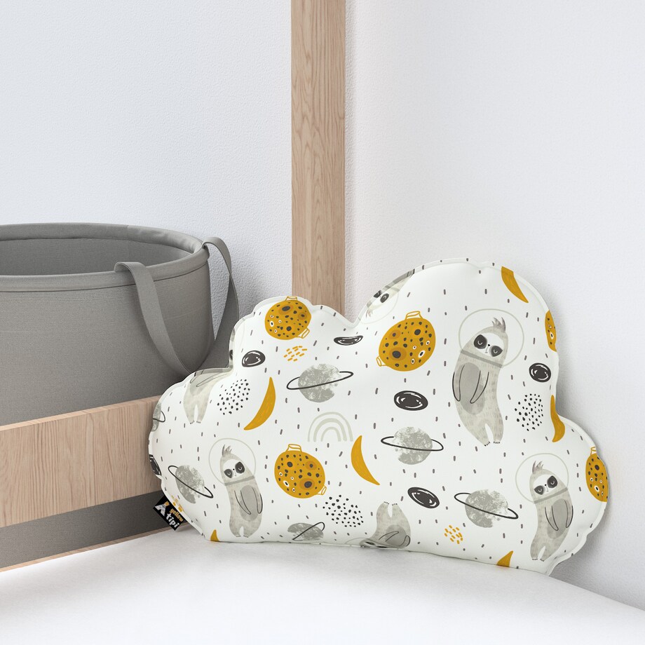 Poduszka Soft Cloud, biało-szara, 55x15x35cm, Magic Collection