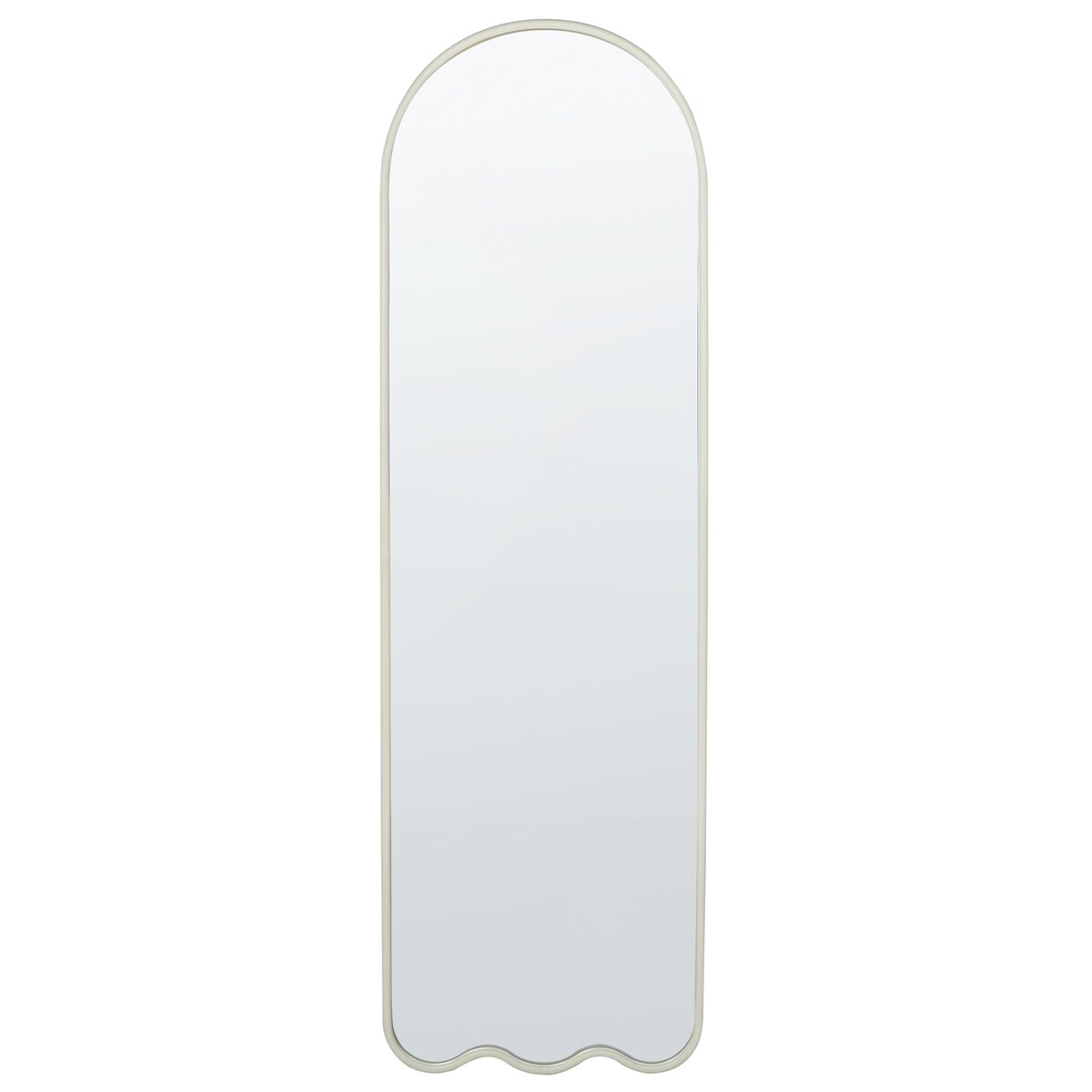Lustro ścienne BUSSY 45 cm 145 cm Metal Złamana biel