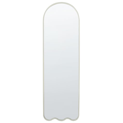 Lustro ścienne BUSSY 45 cm 145 cm Metal Złamana biel