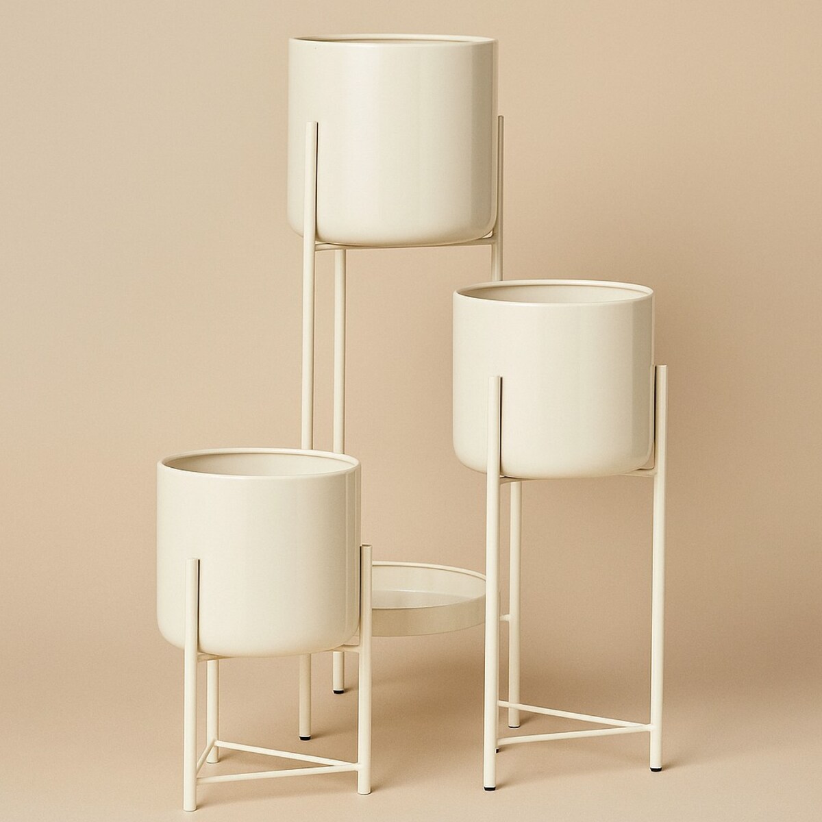 Kwietnik loftowy na 3 doniczki VIKO, metalowy