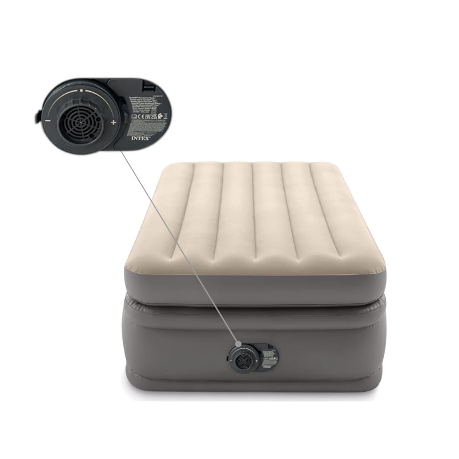 Materac dmuchany welurowy łóżko z pompką Intex 64162ND