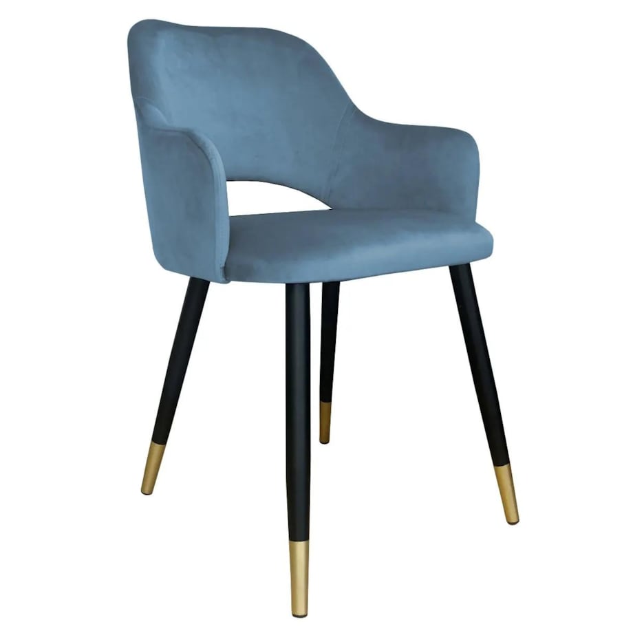 Krzesło NAPO BL VELVET GOLD szare