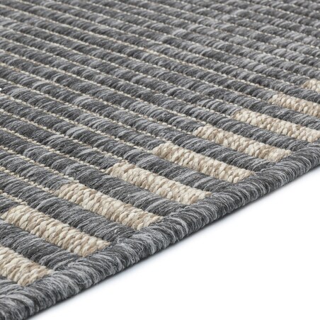 Chodnik płasko tkany Roma 68x114 cm Ramka Antracytowy