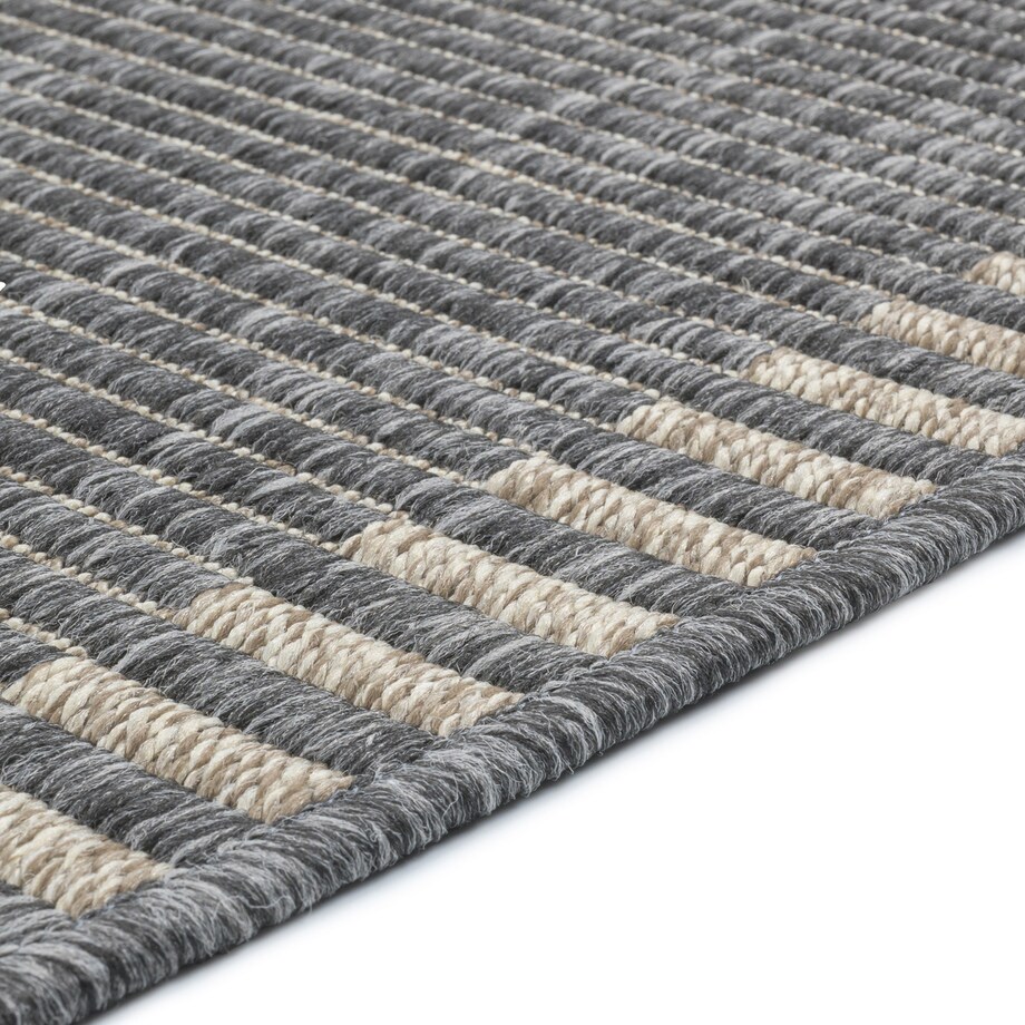 Chodnik płasko tkany Roma 68x114 cm Ramka Antracytowy