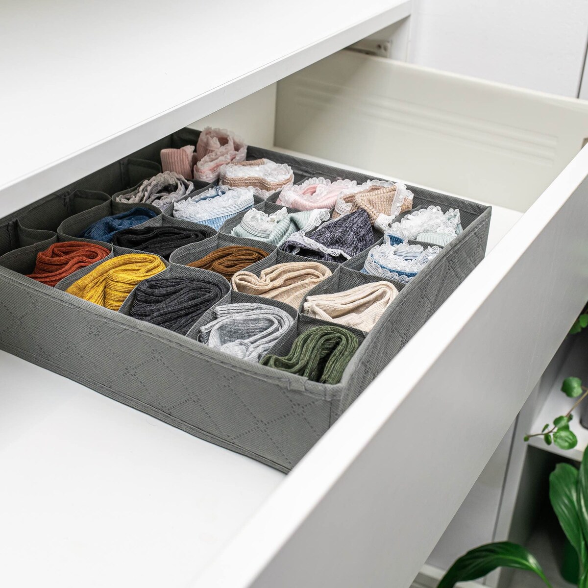 Organizer Na Bieliznę Skarpetki Majtki Rajstopy Zestaw 3 Sztuki