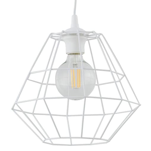 Klatka loftowa wisząca Diamond 6215 TK Lighting druciana metalowa biała