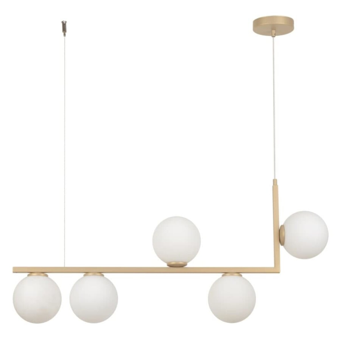 Lampa zwisowa salonowa kule Andy 33612 Sigma molekuły złota biała