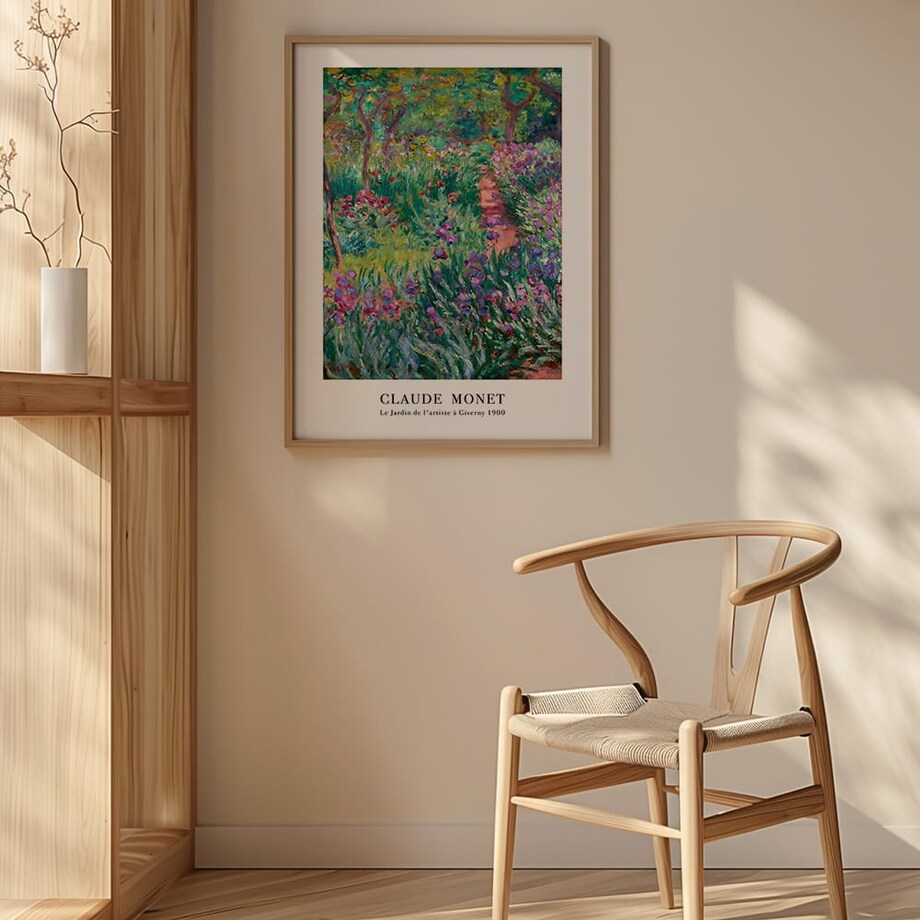 plakat monet le jardin 50x70