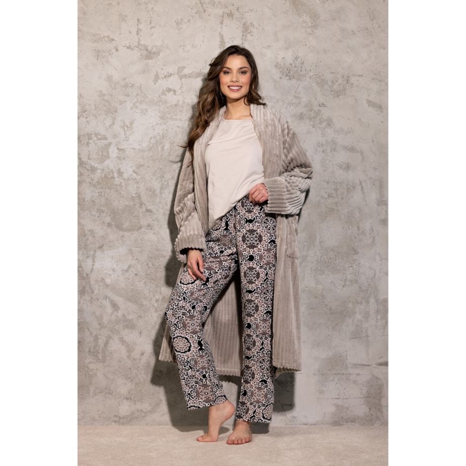 Szlafrok One And Only Long Beige Beige, XXL