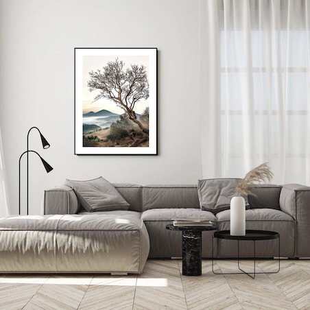 Poster Story, Plakat, Obraz - Stare Drzewo na Wzgórzu, wymiary 42 x 60 cm