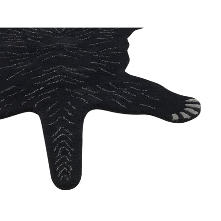 Dywan dziecięcy wełniany pantera 100 x 160 cm czarny BAGHEERA